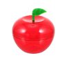 bonbonnière pomme en plastique transparent rouge
