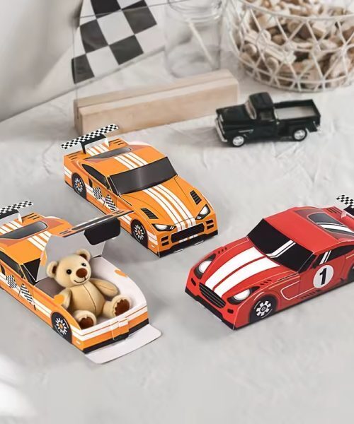 lot de bonbonnières voiture colorées pour anniversaire