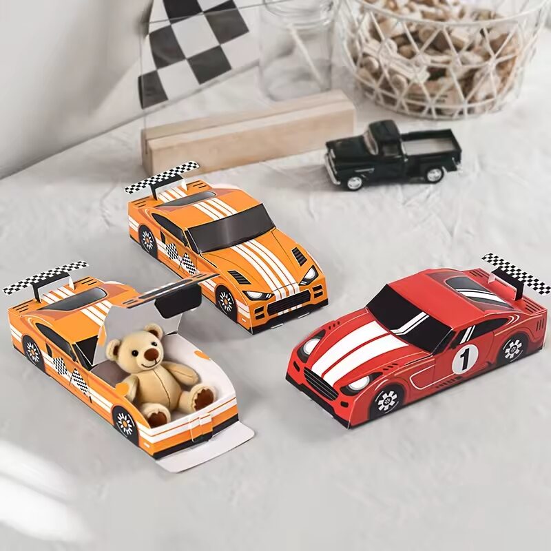 lot de bonbonnières voiture colorées pour anniversaire